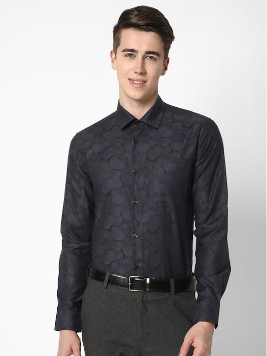 Premium Slim Fit Geometric Printed Cotton Formal Shirt