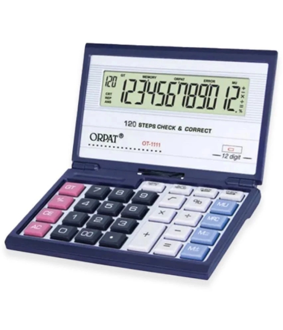 Orpat Check and Correct Desktop Calculators OT-1111 Telephone Blue