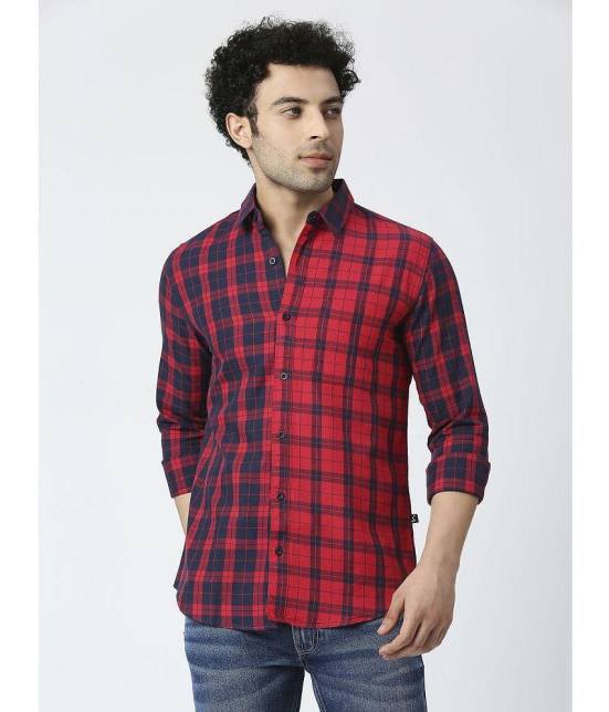 Solemio - Red 100% Cotton Slim Fit Mens Casual Shirt ( Pack of 1 ) - None