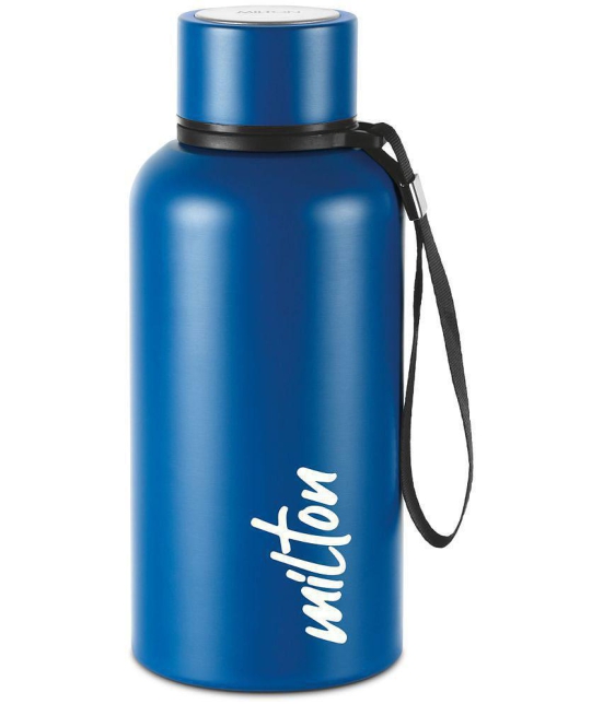 Milton Aura 500 Thermosteel Bottle, 520 ml, Dark Blue | 24 Hours Hot and Cold | Easy to Carry | Rust & Leak Proof | Tea | Coffee | Office| Gym | Home | Kitchen | Hiking | Trekking | Travel B