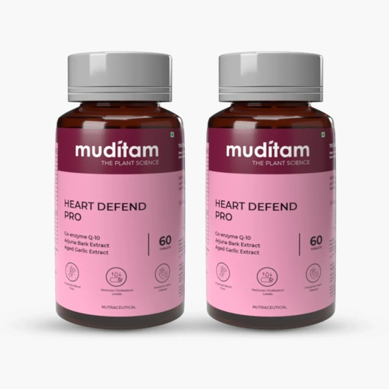 Muditam Heart Defend Pro - Shielding Hearts, Balancing Cholesterol- 120 Tablets