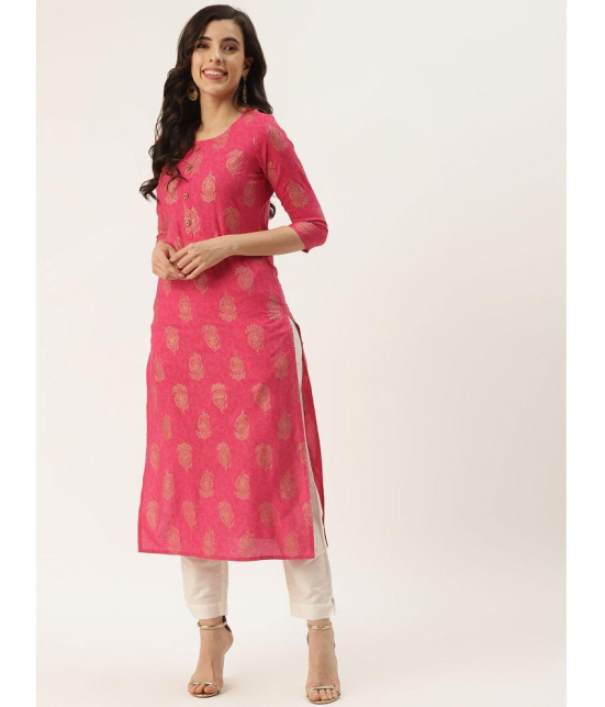 Kbz - Pink Rayon Women''s Straight Kurti ( Pack of 1 ) - None