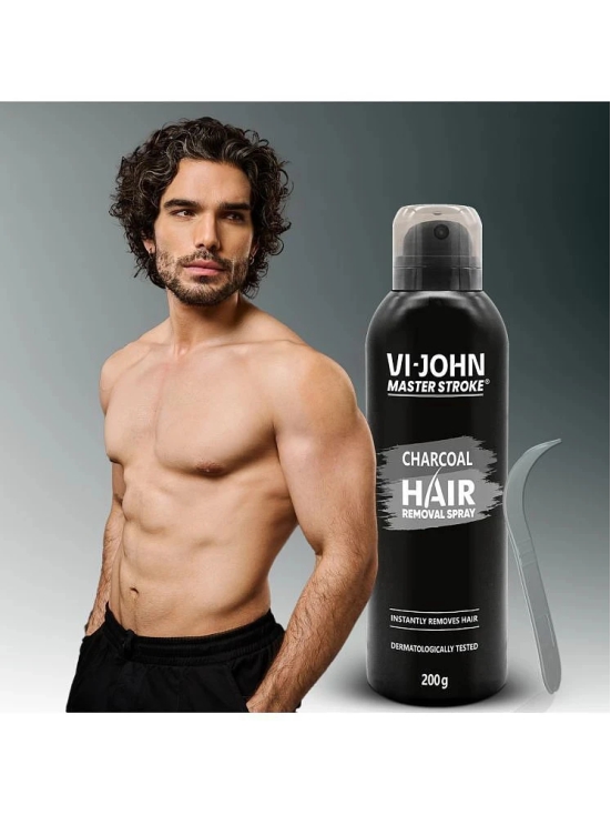 VI-JOHN Master Stroke Charcoal Alovera Painless Hair Removal Spray (200 ml)