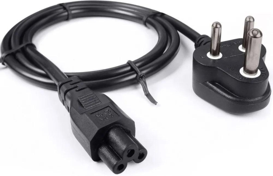 Premium 1.5 Mtr 3 Pin Laptop Power Cable for Laptop- Heavy Duty