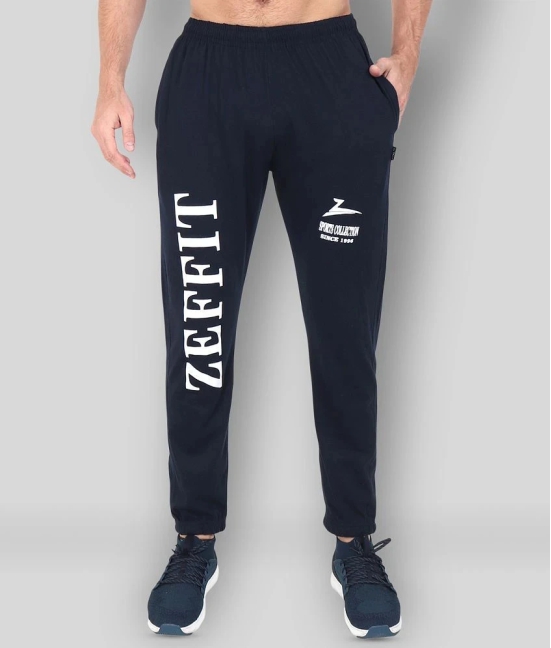 Zeffit - Blue Cotton Blend Mens Joggers ( Pack of 1 ) - XL