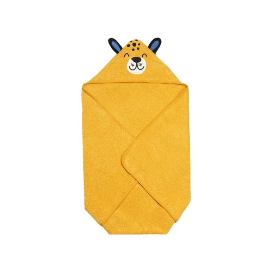 100% Terry Cotton Baby Hooded Towel Yellow