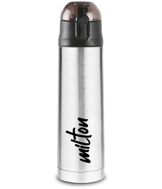 Milton New Crown 900 Thermosteel Hot or Cold Water Bottle, 750 ml, Silver - Silver