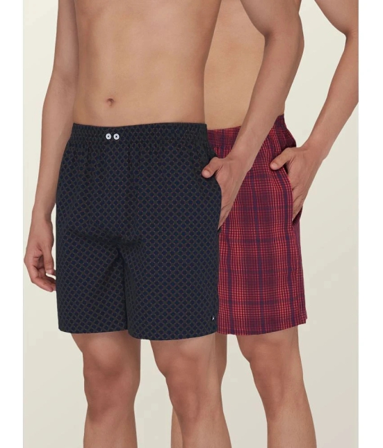 XYXX - Blue Cotton Blend Mens Boxer- ( Pack of 2 ) - None