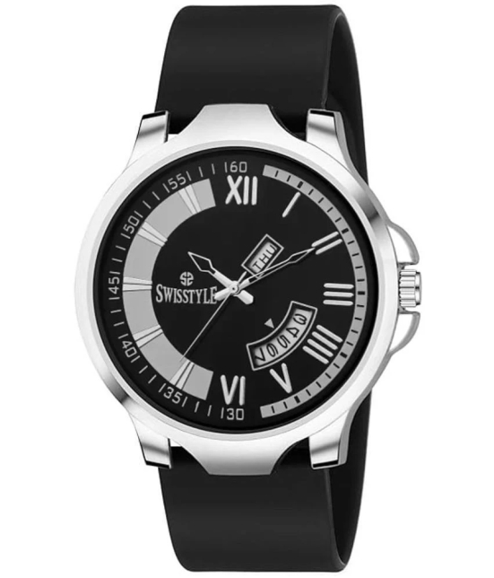 Swisstyle Black Silicon Analog Mens Watch