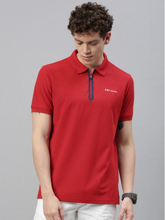 TVS Racing Polo Tshirt Polyester Red Blue