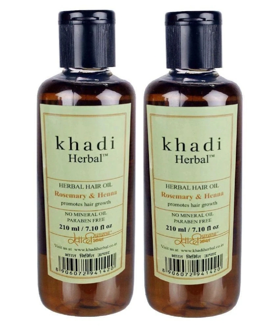 Khadi Herbal Rosemary & Henna Hair Oil 420 ml Pack of 2