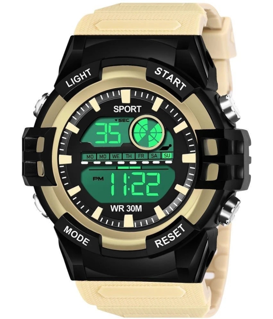 Hala Beige Resin Digital Mens Watch