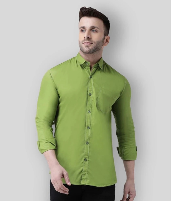 Hangup - Green Cotton Blend Slim Fit Mens Casual Shirt ( Pack of 1 ) - None