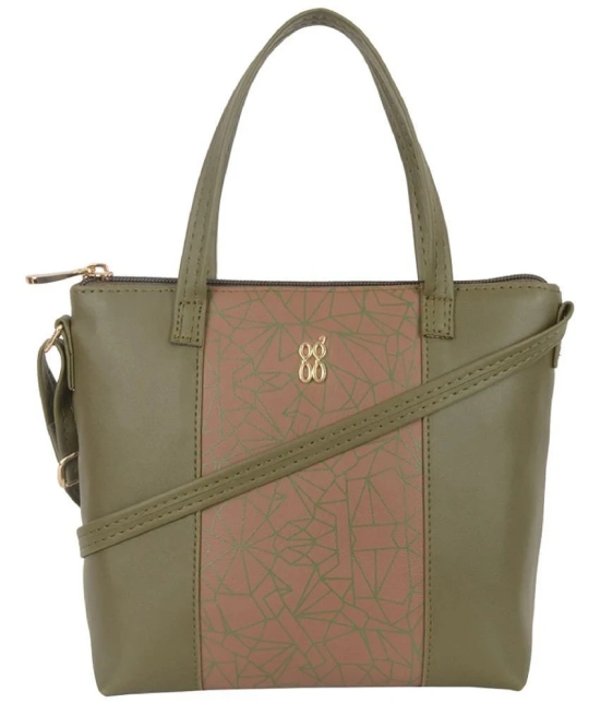 Baggit Green Faux Leather Sling Bag - Green