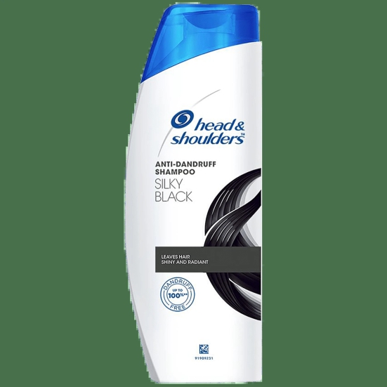 Head & Shoulders Silky Black Anti-Dandruff Shampoo - Leaves Hair Shiny & Radiant, Upto 100% Dandruff Free, 180 Ml