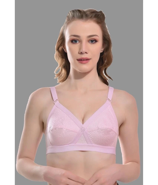 Madam - Pink Cotton Blend Non Padded Womens Minimizer Bra ( Pack of 1 ) - None