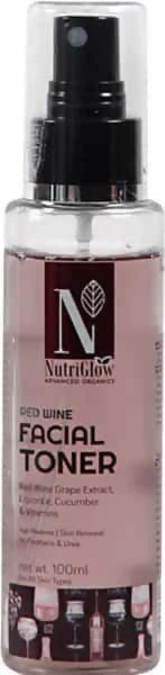 Nutriglow Advanced Organics Red Wine Facial Toner/Anti-Ageing/ Vitamin A C E 100ml