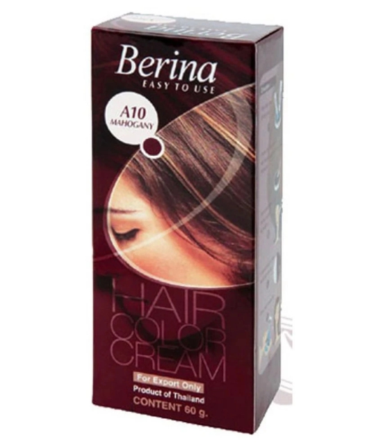 BERINA HAIR CCOLOR CREAM A10 MAHOGANY Permanent Hair Color Mahogany 60 gm