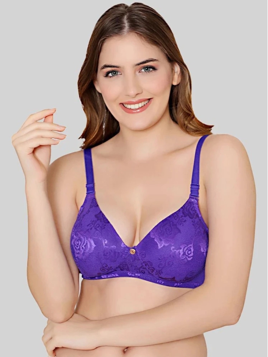 Bodycare Purple Nylon Heavily Padded Womens Everyday Bra ( Pack of 1 ) - None