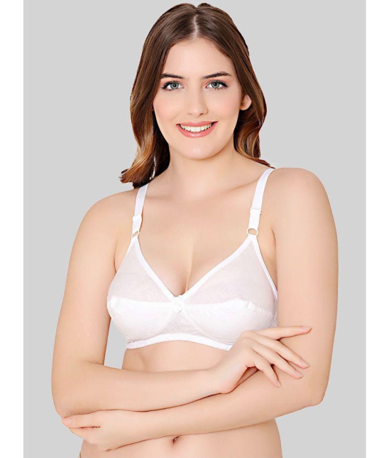 Bodycare White Cotton Blend Non Padded Womens Everyday Bra ( Pack of 1 ) - None