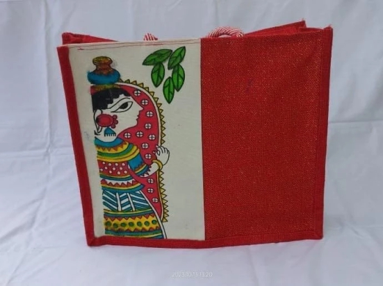 Red Colour Jute Bag