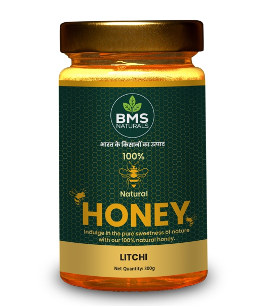 BMS NATURALS Litchi Honey, 350 gm