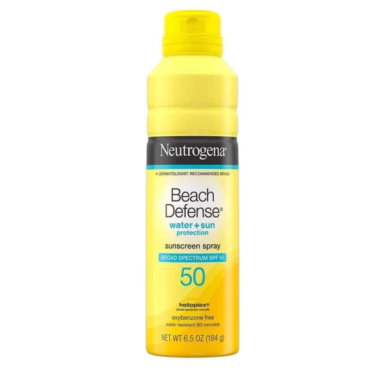 Neutrogena Beach Defense Sunscreen Spray SPF50 Water Resistant Sunscreen Body Spray 184G