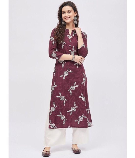 Tissu - Mauve Straight Rayon Womens Stitched Salwar Suit ( Pack of 1 ) - None