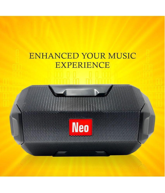 Neo 206 BLACK 5 W Bluetooth Speaker Bluetooth v5.0 with USB,SD card Slot,Call function Playback Time 4 hrs Black - Black