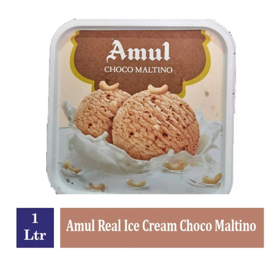 Amul Real Ice Cream Choco Maltino, 1 Litre