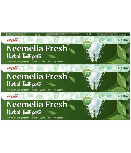 Mpil Wellness Neemelia Fresh Toothpaste For Healthygums & Strong Teeth 100Gm (Pack Of 3)