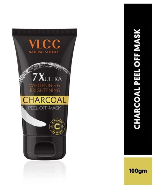 VLCC 7X Ultra Whitening & Brightening Charcoal Peel Off Mask Deep Cleans 100 g