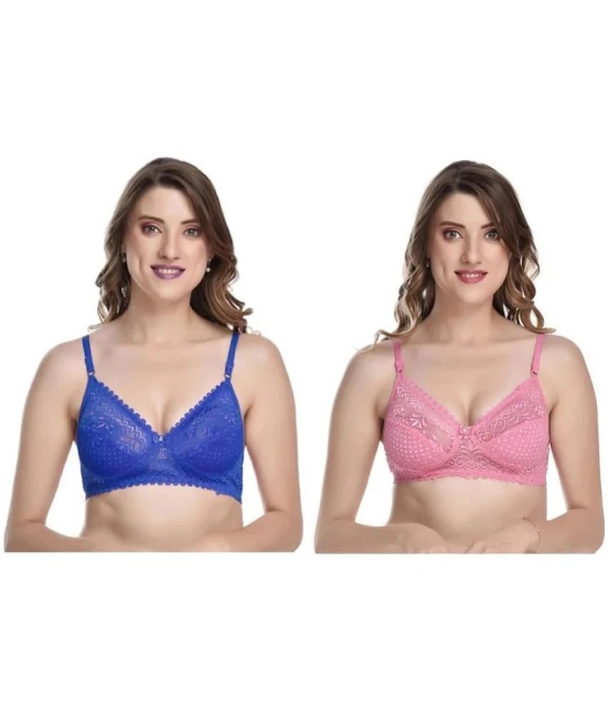 Kiran Enterprises Multicolor Net Non Padded Womens Everyday Bra ( Pack of 2 ) - None