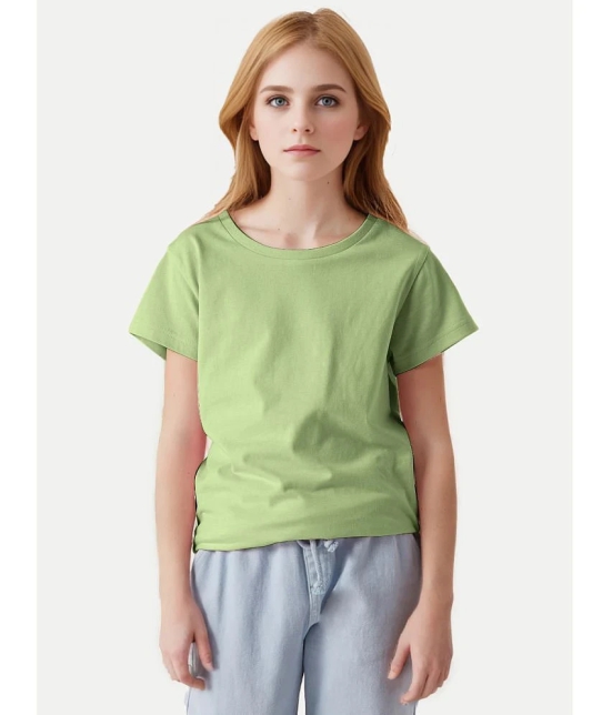 Radprix Green Cotton Blend Girls T-Shirt ( Pack of 1 ) - None