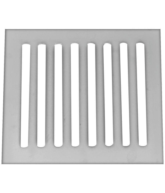 Sanjay Chilly 6 x 6 Inch Vertical Grating Super Stainless Steel Bathroom Vertical Grating/Trap Floor Drain Vertical Grating Chrome Finish Water Drain Grating Floor Trap