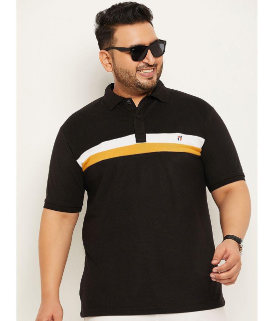 MXN - Black Cotton Blend Regular Fit Mens Polo T Shirt ( Pack of 1 ) - None