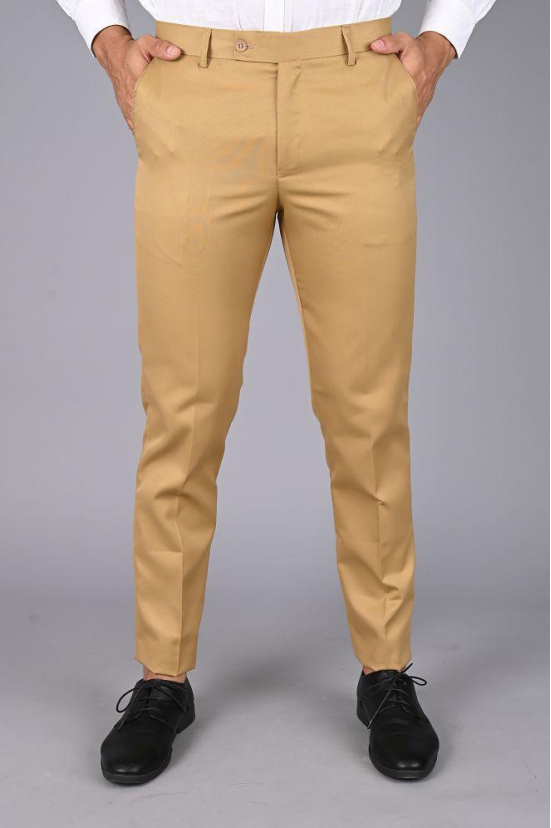 MANCREW - Yellow Viscose Slim - Fit Men's Formal Pants ( Pack of 1 ) - None