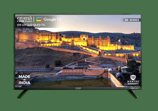 Croma 43 inch QLED 4K Ultra HD Google TV with Dolby Audio (2024 model)