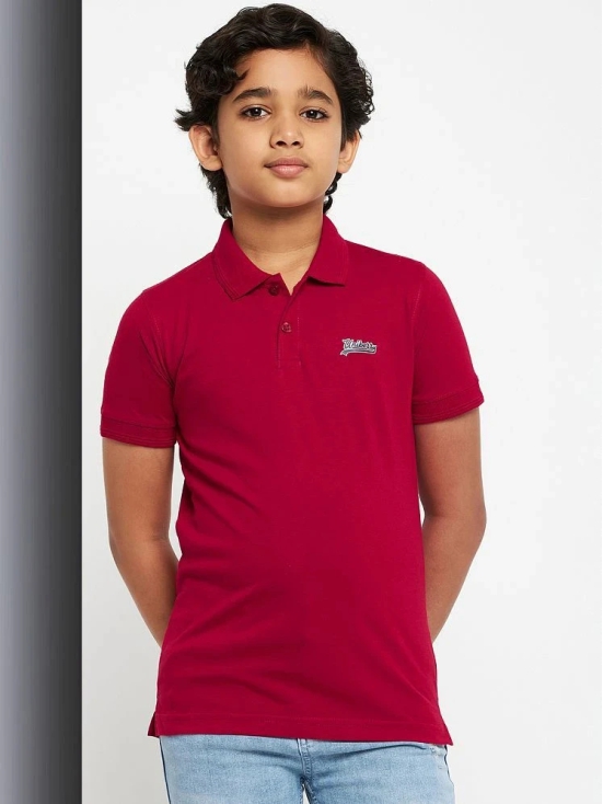 UNIBERRY - Red Cotton Blend Boys Polo T-Shirt ( Pack of 1 ) - None