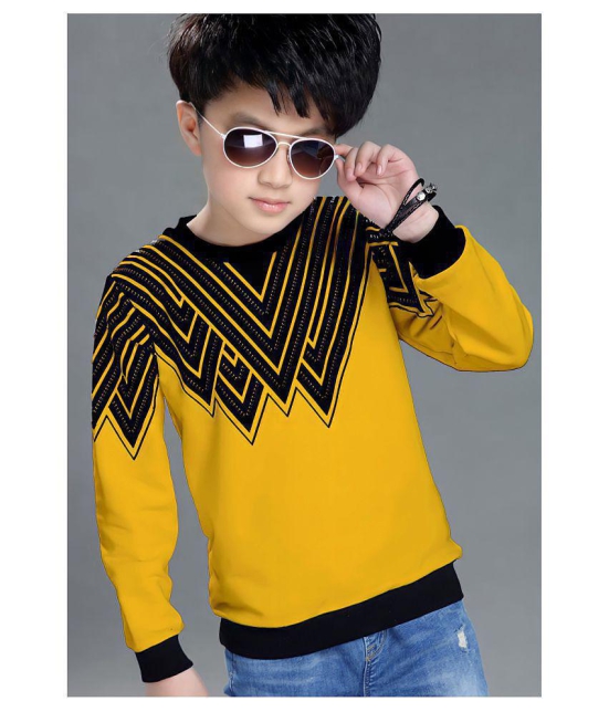 Force Boys Cotton Tshirts Yellow, Black 13-14 Years - None