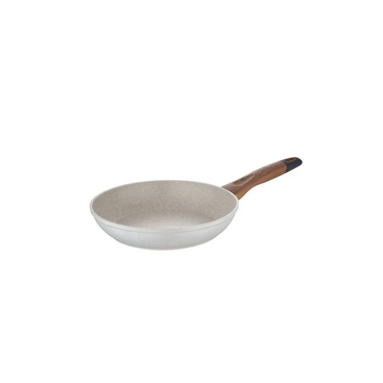 Bergner Naturally Marble Non Stick Frypan | Gas & Induction Compatible | Cream 20 cm