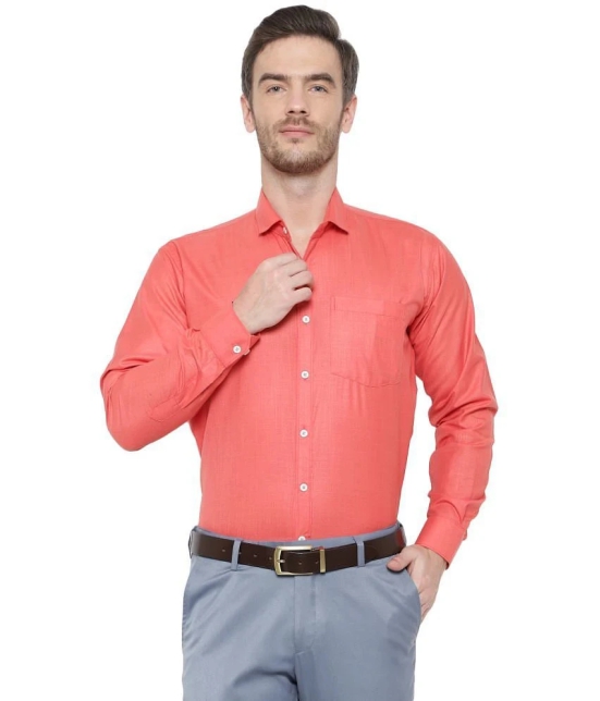 SREY - Cotton Blend Slim Fit Orange Mens Casual Shirt ( Pack of 1 ) - None