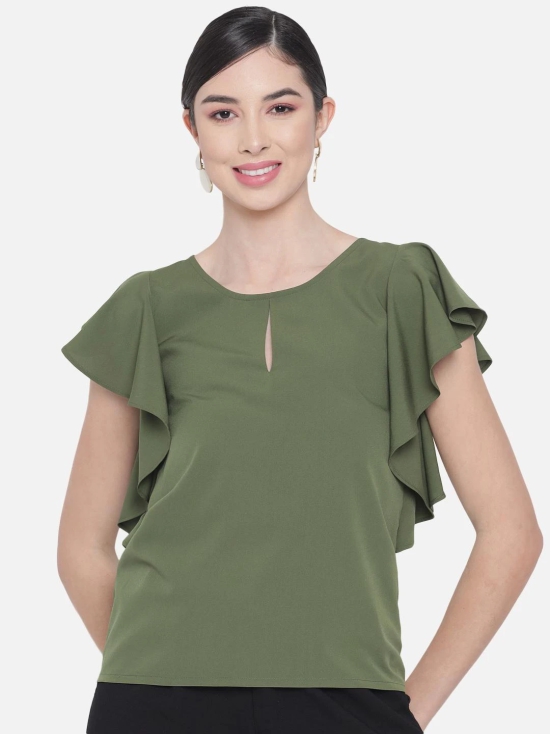 ALL WAYS YOU Women Top Polyester fabric  Green XS