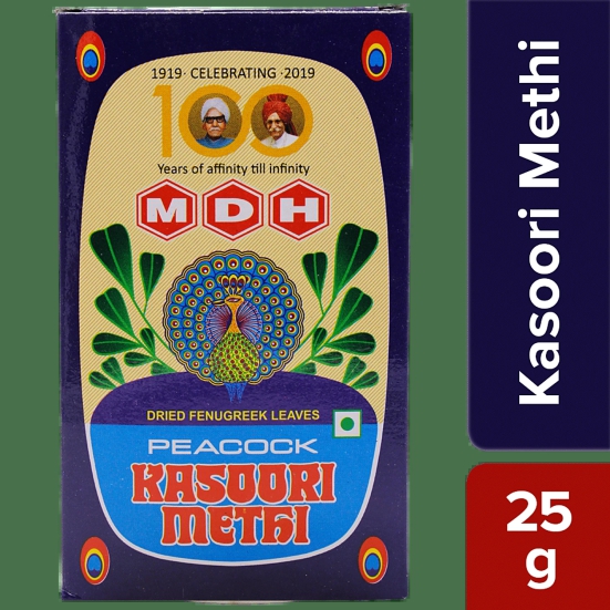 Mdh Peacock Kasoori Methi, 25 g Carton