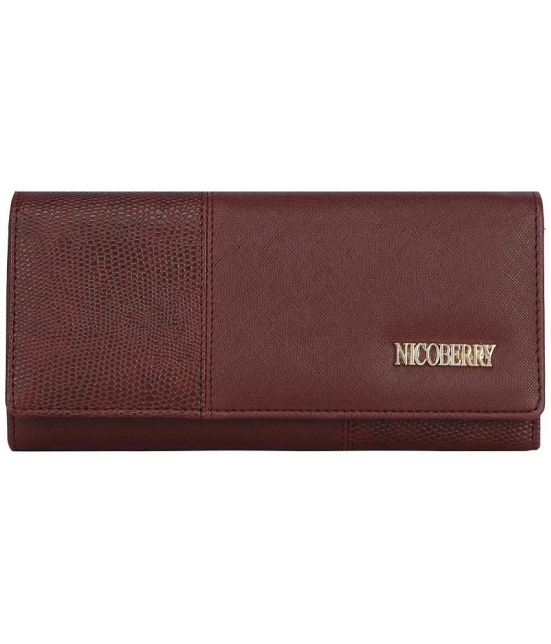 Nicoberry - Maroon Faux Leather Handheld - Maroon