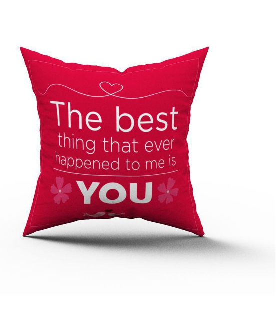 HOMETALES - Multicolor Polyester Gifting Printed Cushion