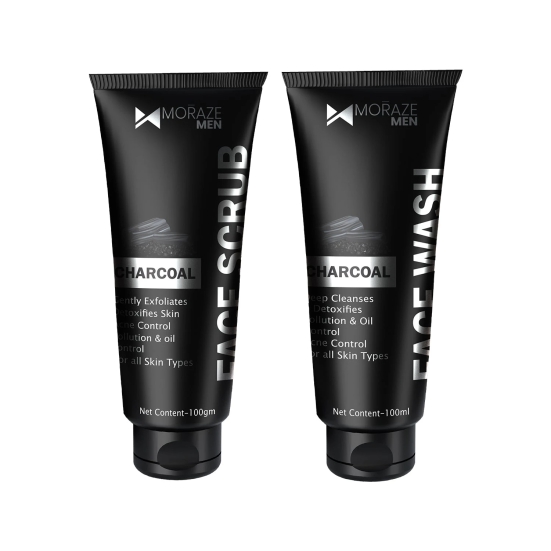 Moraze Combo of Men Face Wash and Face Scrub - 100ML each