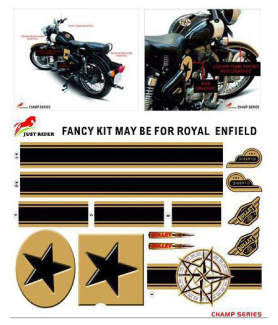 Just Rider Royal Enfield Bullet In Car Sticker