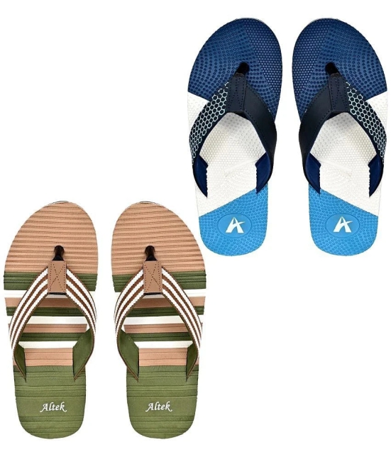 Altek Beige Mens Thong Flip Flop - None