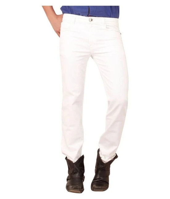 x20 - White Cotton Blend Skinny Fit Mens Jeans ( Pack of 1 ) - 40